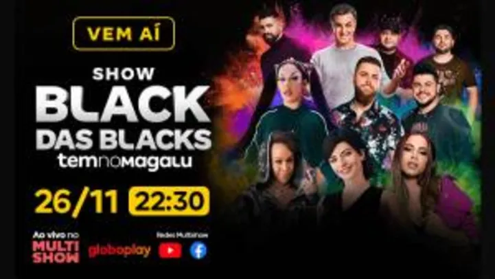 Live do MAGALU QUINTA 26/11 22:30