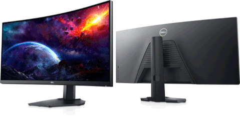 Monitor Dell Curvo Wqhd 34  S3422dwg Preto