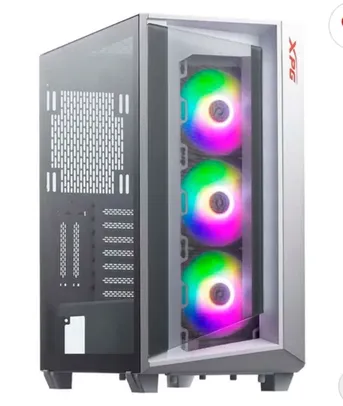 Gabinete Gamer XPG Cruiser, Mid-Tower, Lateral de Vidro, Com 3 Fans, ARGB, Branco, CRUISERST-WHCWW