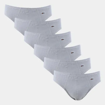 Kit Cueca Slip Zorba Lisas Com 6 Peças