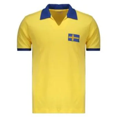 Camisa Suécia Retrô 1958 Masculina - Amarelo | R$60