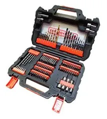 [FRETE GRÁTIS] Kit Ferramentas Maleta com 104 Peças para Furar E Parafusar, Completo, Black+Decker