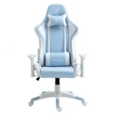 Cadeira Gamer SuperFrame Mage, Reclinável, Suporta até 140KG, Azul e Branco