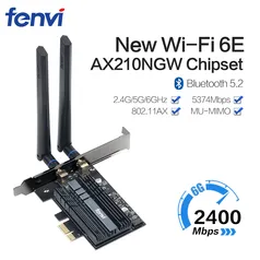 [NOVOS USUÁRIOS] Placa de Rede PCI-E WI-FI 6AX/Bluetooth 5.1 FENVI. | R$106