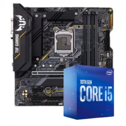 Kit Upgrade, Intel i5 10400F, ASUS TUF Gaming B460M-Plus | R$1689