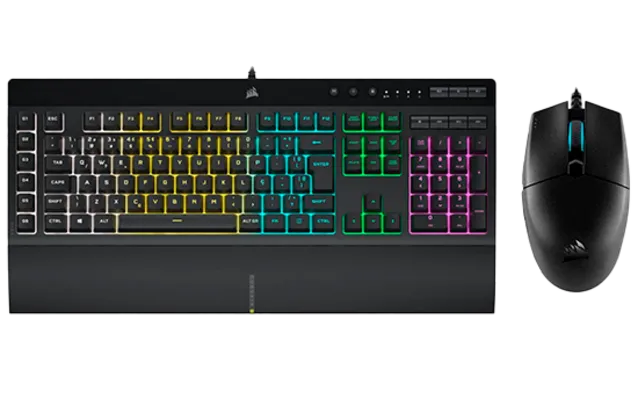 Combo Gamer Corsair Teclado e Mouse, K55 RGB PRO e Katar PRO, ANSI, CH-9226965-NA