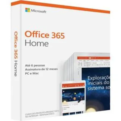 [AME] Microsoft Office 365 Home - 2019 ( 6 PCS ) por R$ 115 ( COM AME)