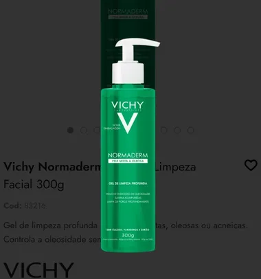 (leve 3) Vichy Normaderm - Gel de Limpeza Facial 300g