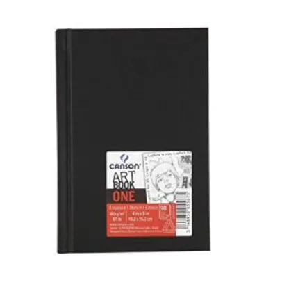 Saindo por R$ 19: Sketchbook A6 100g/m², Canson, 60005567, ArTBook One, 98 Folhas | R$19 | Pelando