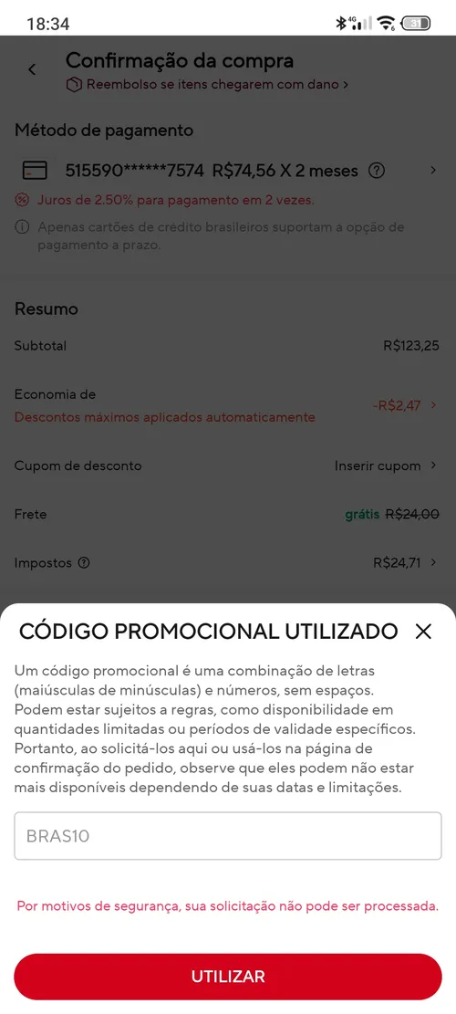 Imagen na descrição da promoção