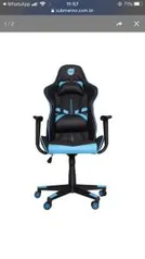 Cadeira Gamer DAZZ Prime-X Preta/Azul R$900