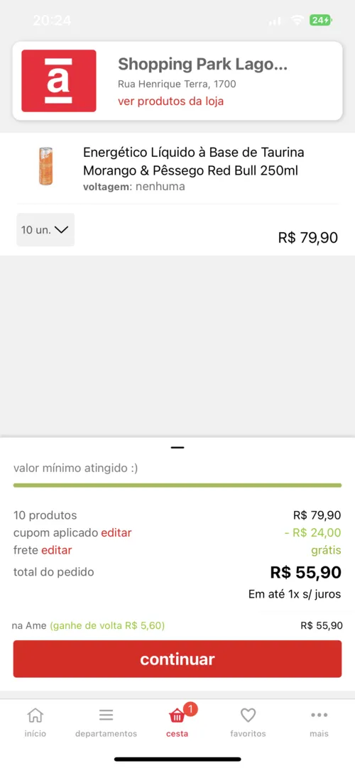 Imagem na descrição da promoção