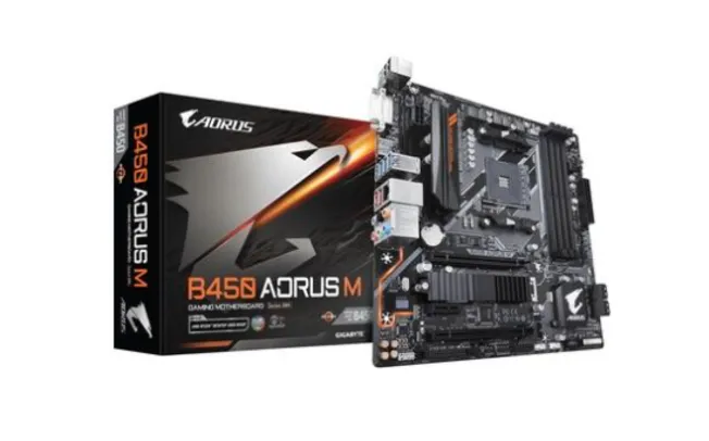 Placa-mãe Gigabyte Aorus B450 Aorus M, AMD AM4, mATX, DDR4