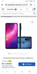 Smartphone Motorola One Hyper 128gb Azul Oceano | R$ 1549