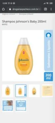 Shampoo Johnson's Baby 200ml (50% OFF na segunda unidade)