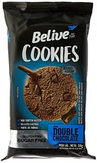 Cookie Double Chocolate Zero Açúcar sem Glúten sem Lactose Belive 34g 