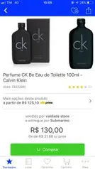 Perfume CK Be EUA de Toilette (100ml) - Calvin Klein