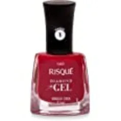 Esmalte Risqué Diamond Gel Vermelho Cereja Cremoso 9,5 Ml 