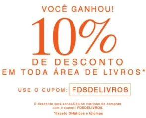 10% em quase todos os livros na Saraiva