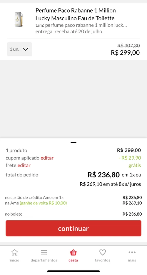 Imagem na descrição da promoção