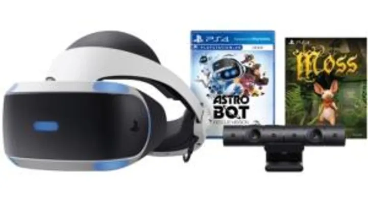 [CC Americanas] PlayStation VR PS4 Bundle Game Astro Bot Rescue Mission + Moss - R$1155