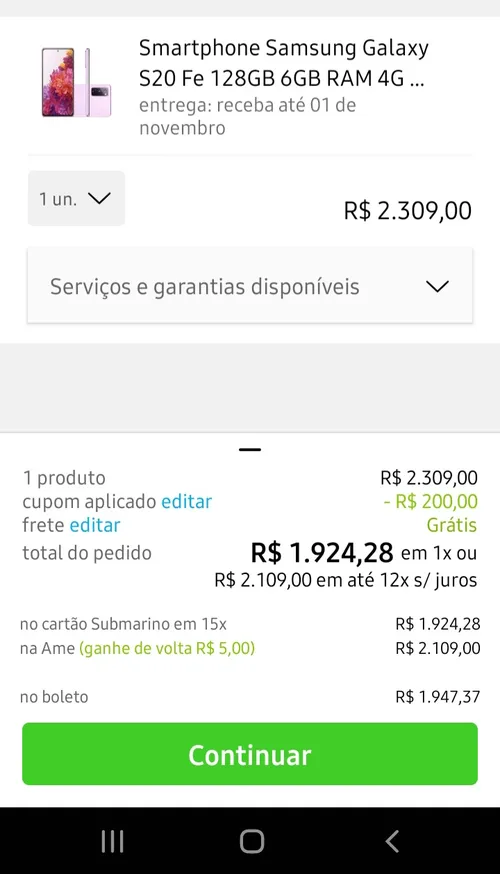 Imagem na descrição da promoção