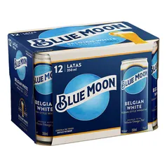 [Regional] Pack Cerveja de Trigo Witbier Belgian White Ale Blue Moon Lata 12 Unidades 350ml Cada