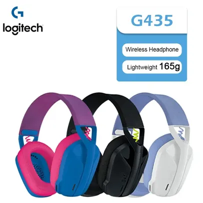 [Moedas] Headset Gamer Logitech G435 Sem Fio, baixa latência, Bluetooth, Dolby Atmos 7.1