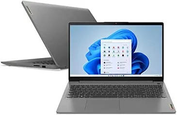 Notebook Lenovo IdeaPad 3i i3-1115G4 4GB 256GB SSD Intel UHD Graphics Windows 11 15.6", Cinza