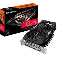 Placa de Vídeo Gigabyte Radeon RX 5500 XT D6, AMD/ATI, 4G, GDDR6 - GV-R55XTD6-4GD | R$1349