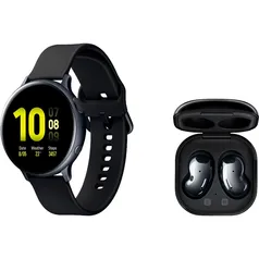 Galaxy Watch Active 2 - Preto + Galaxy Buds Live - Preto