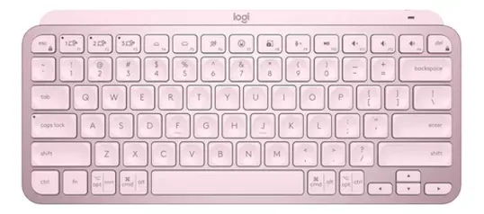 [Espanhol] Teclado sem fio Logitech MX Keys Mini Rosa