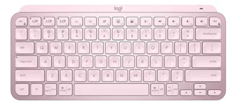 [Espanhol] Teclado sem fio Logitech MX Keys Mini Rosa