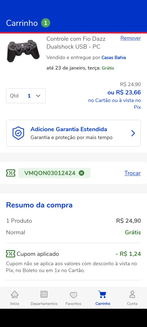 Imagem na descrição da promoção