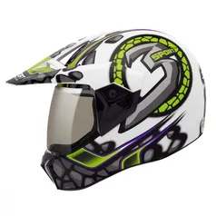 Capacete Bieffe 3 Sport - Stones - Branco/Verde - Tamanho 58