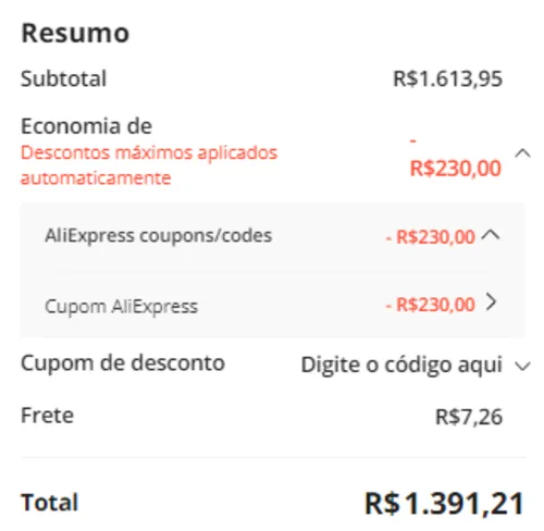 Imagem na descrição da promoção