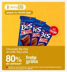 [80% AME] Chocolate Bis Xtra Ao Leite 45g Lacta | R$3