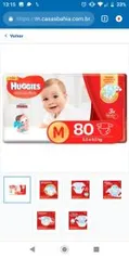 Fralda Huggies Turma da Mônica Supreme Care Hiper M - 80 Unidades