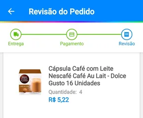 Capsula dolce gusto café com leite