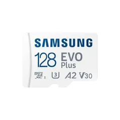 Cartão de Memória Samsung EVO Plus 128GB V30 A2 4K 60 FPS