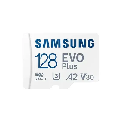 Cartão de Memória Samsung EVO Plus 128GB V30 A2 4K 60 FPS