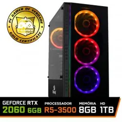 Pc Gamer T-Chaos Lvl-4 AMD Ryzen 5 3500 / GeForce RTX 2060 6GB / DDR4 8GB / HD 1TB / 600W