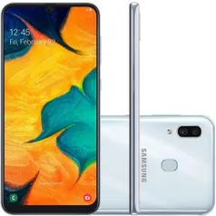 Smartphone Samsung Galaxy A30, 64GB, 16MP, Tela 6.4´, Branco - SM-A305GT/6DL R$1.019