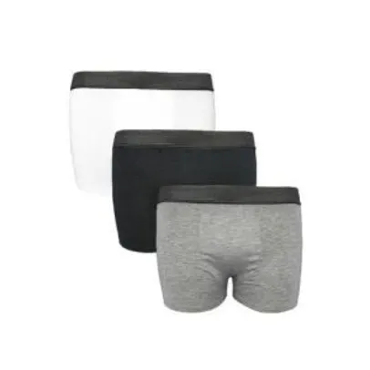 [PRIME] Kit 3 Cueca Box de Algodão Sortida Cotton Boxer Masculino C5