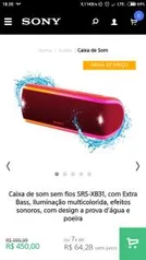 Caixa de som sem fios SONY SRS-XB31, com Extra Bass