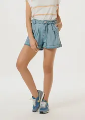 Shorts Jeans Feminino Cintura Alta - Azul | R$60