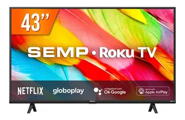 Smart Tv Led 43  Full Hd Semp Roku R6500 3 Hdmi 1 Usb Wi-fi