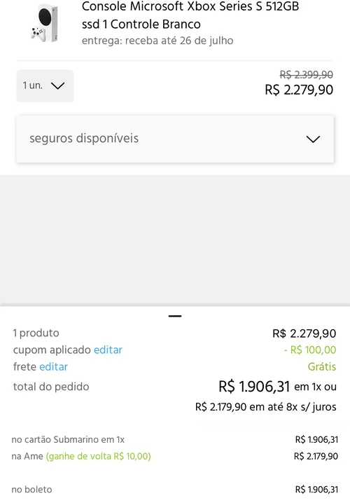 Imagem na descrição da promoção