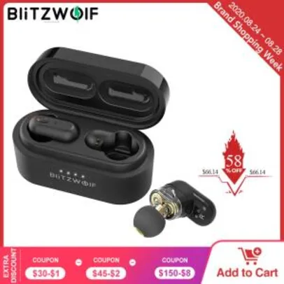 Fone de Ouvido Bluetooth Blitzwolf® BW-FYE7 TWS (Frete grátis) - R$183
