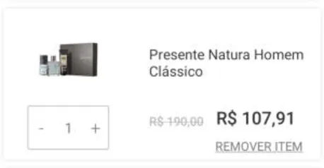 Kit Natura Homem Clássico (perfume + desodorante + creme) | R$ 108